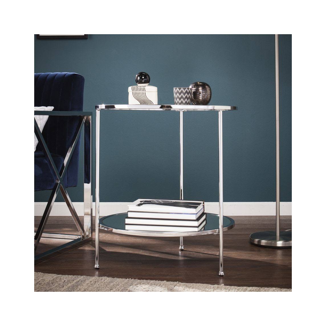 Southern Enterprises Risa End Table in Chrome