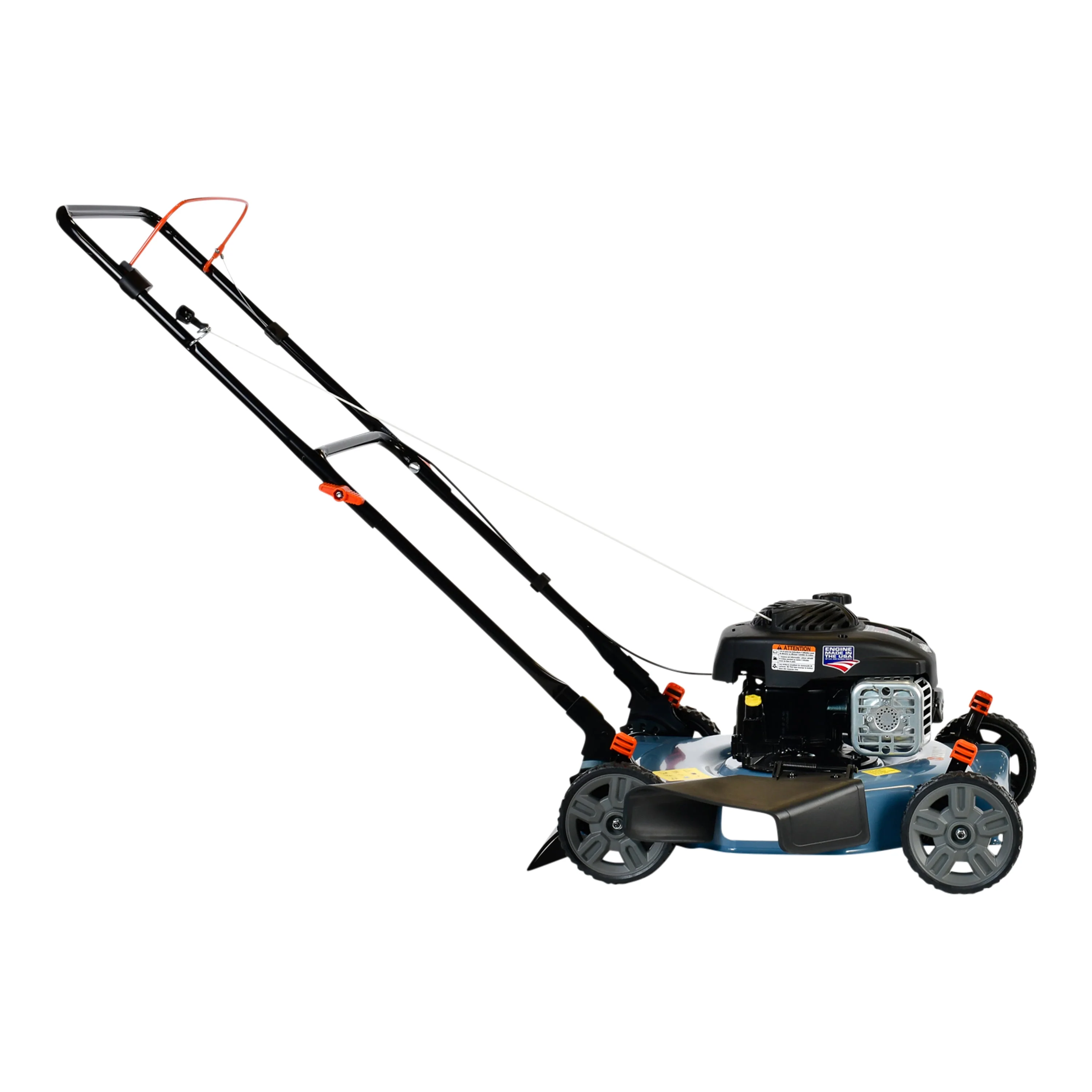 SENIX Gas Lawn Mower, 20-Inch, 125 cc 4-Cycle Briggs & Stratton Engine, Push Lawnmower with Side Discharge, 3-Position Height Adjustment, LSPG-L2