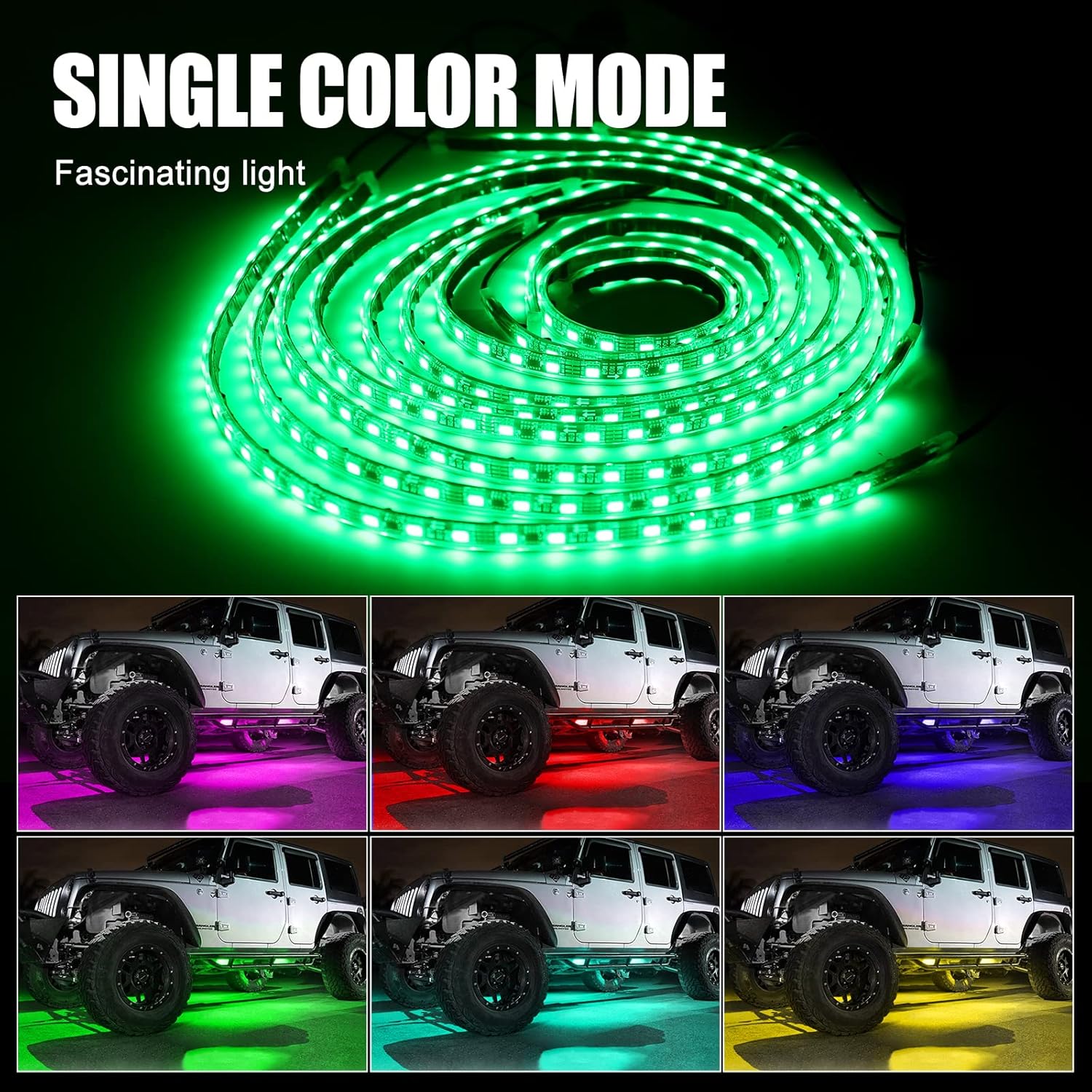 Car Underglow Lights Exterior, LED Underbody Light Kit, 6 PCS Car Underglow Lights Music Sync DIY Mode, Glow Light Kits for Car SUV Ttruck