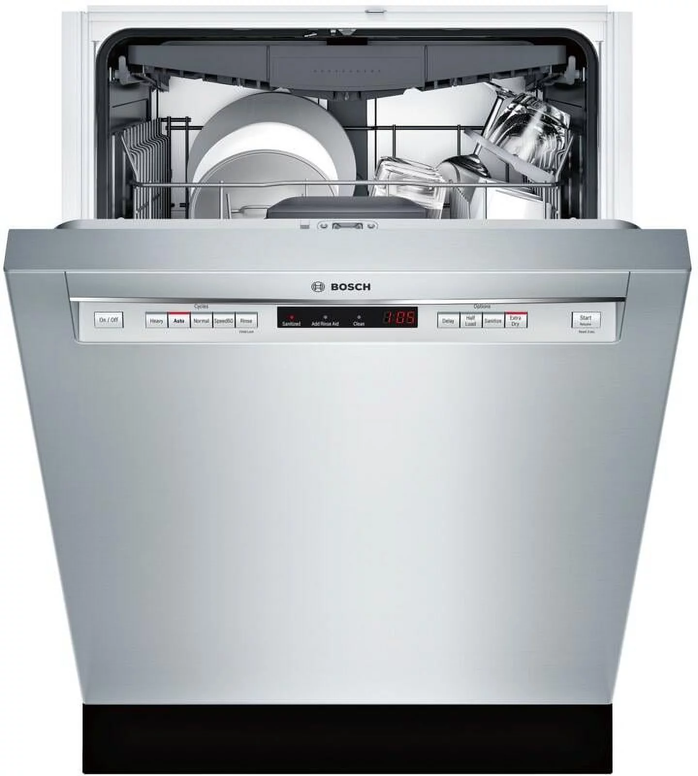Bosch SHEM63W55N 300 Series 44dB Stainless Built-In Dishwasher - Radiant Selections