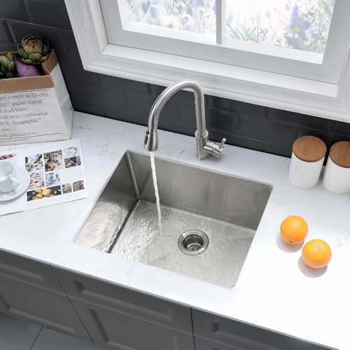 Stainless Steel Laundry Sink Undermount-VASOYO 23x18x13 Undermount Laundry Sink Stainless Steel Utility Sink 16 Gauge Single Bowl Laundry Room Sink