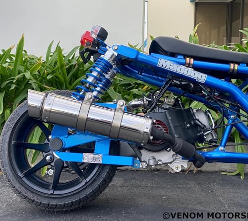 50cc Stretched Scooter Generation 1, Automatic Transmission, PMZ50-19, Wide 205/30-12 Rear Tire, Retro Speedometer, Gas Gauge