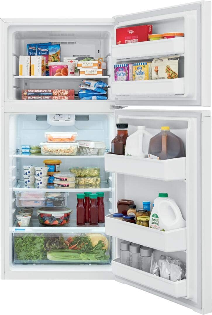 Frigidaire FFTR1425VW 28 Top Freezer Refrigerator with 13.9 cu. ft. Capacity, EvenTemp Cooling System, Humidity Controlled Crisper Drawer