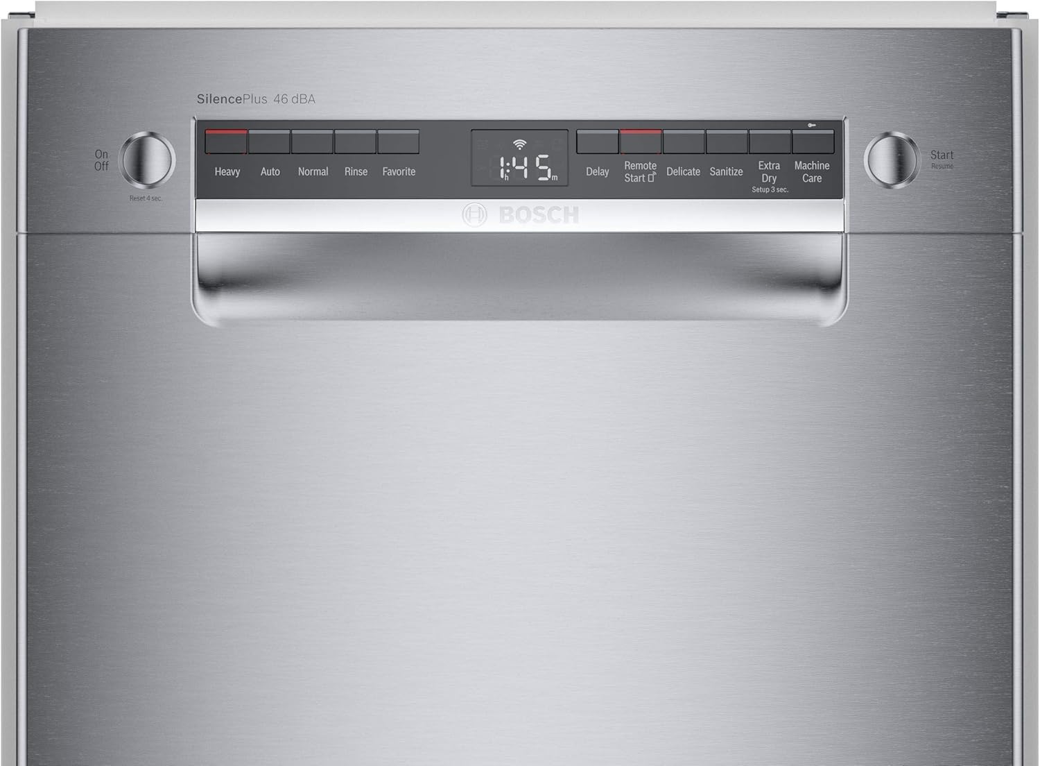 Bosch 300 Series ADA 18" Stainless Steel Recessed Handle Dishwasher - SPE53B55UC