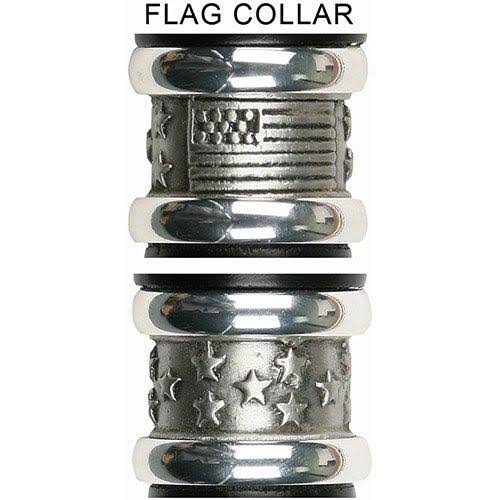 Air Force Flat Top Walking Stick with Black Beechwood Shaft and Pewter Collar US Flag, Black/Silver-Chrome, 18 by Royal Canes