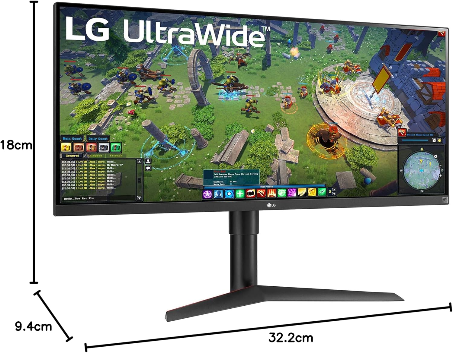 LG 34WP65G-B 34-inch FHD (2560 x 1080) UltraWide Computer Monitor, IPS, VESA DisplayHDR 400, HDR10, 75Hz, AMD FreeSync, HDMI, DisplayPort, USB Type-C