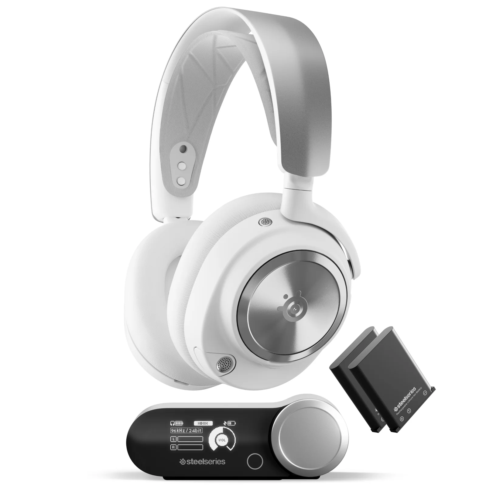 SteelSeries Arctis Nova Pro Wireless Multi-System Gaming Headset - PC, PS5, PS4, Switch, Mobile - White - Curated Treasures Market