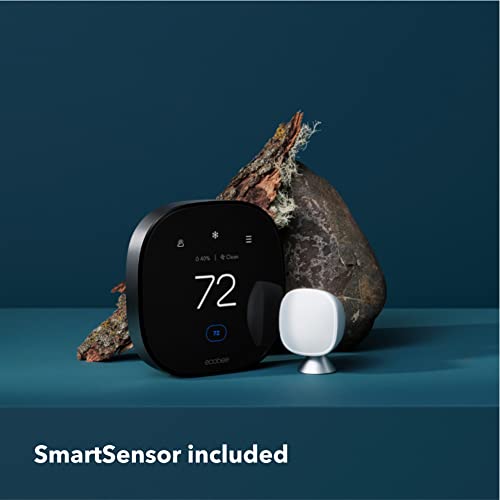 ecobee New Smart Thermostat Premium with Smart Sensor and Air Quality Monitor - Programmable Wifi Thermostat - Works with Siri, Alexa