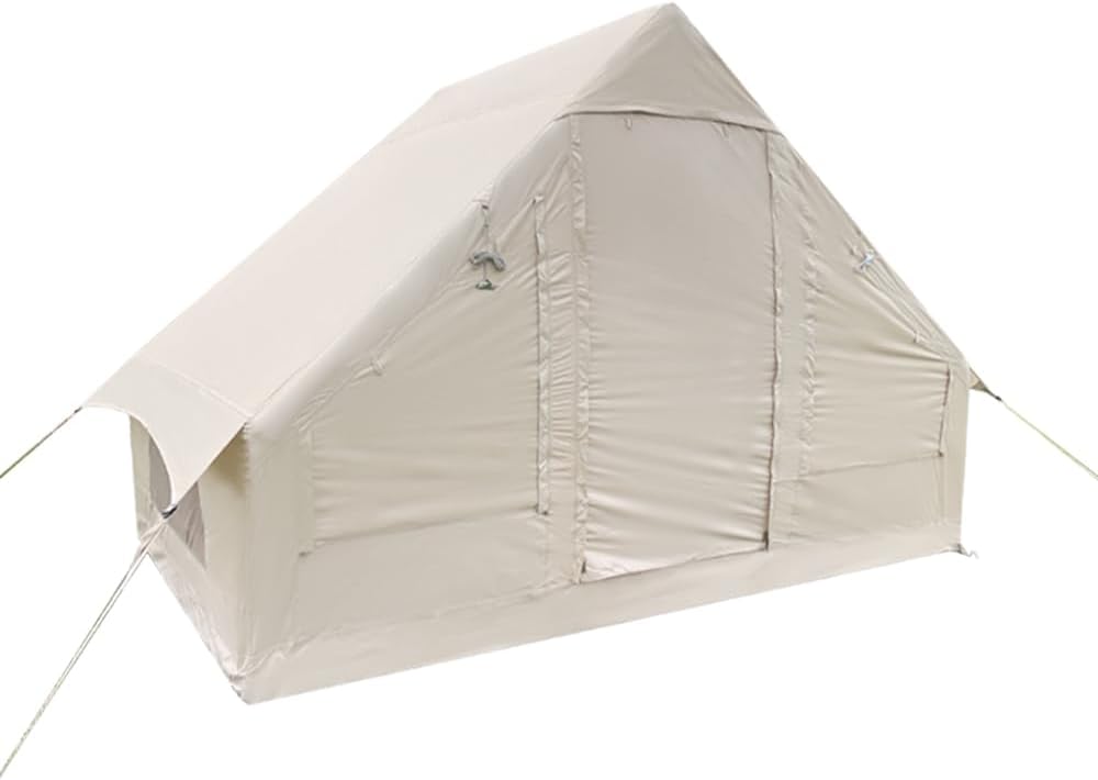 Inflatable Camping Tent with Pump, Easy Setup 4 Season Glamping Tent with High Performance Inflatable Structure