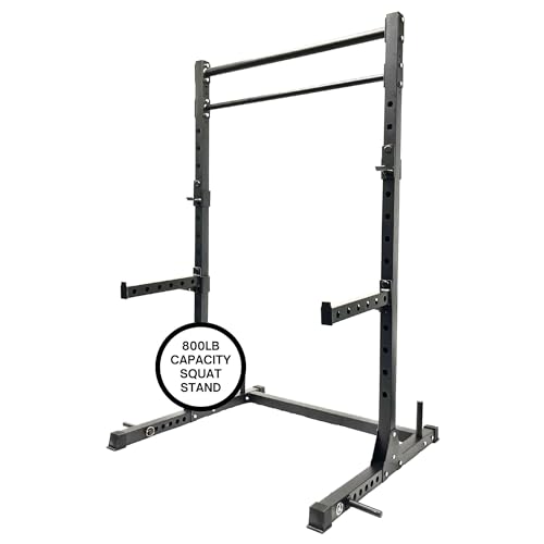 HulkFit Multi-Functional Adjustable Pro Series Power Cage Weight Rack, Squat Rack for Home Gym with 2 Pull Up Bars