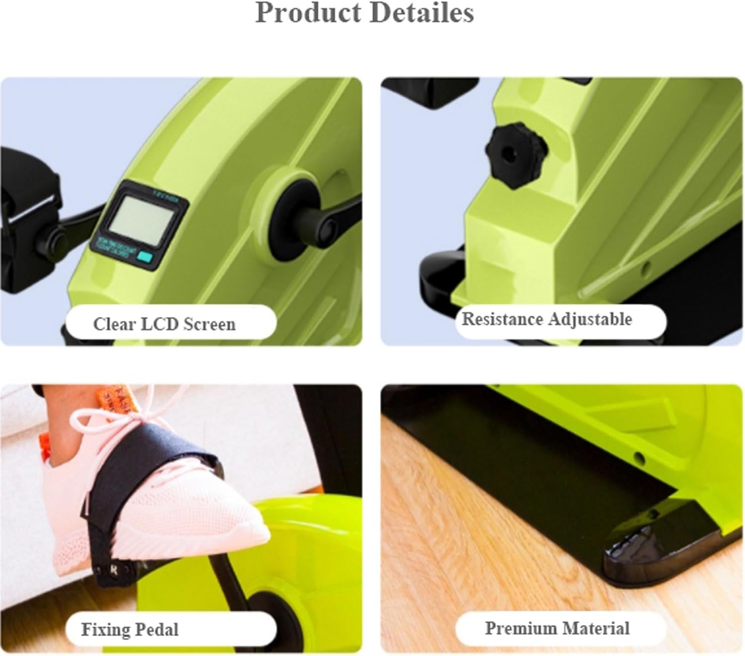 Pedal Exerciser for Seniors, Portable Under Desk Fitness Machine , Indoor Pedal Exerciser Machine Bike for Arms, Legs