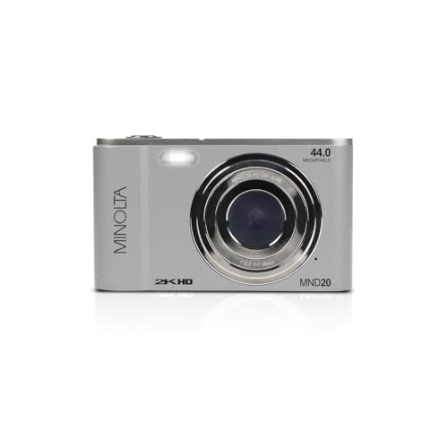 Minolta MND20 44MP Digital Camera &ndash; 2.7K Ultra HD Video, 16X Digital Zoom, Anti-Shake Stabilization, Time Lapse, Face Detection