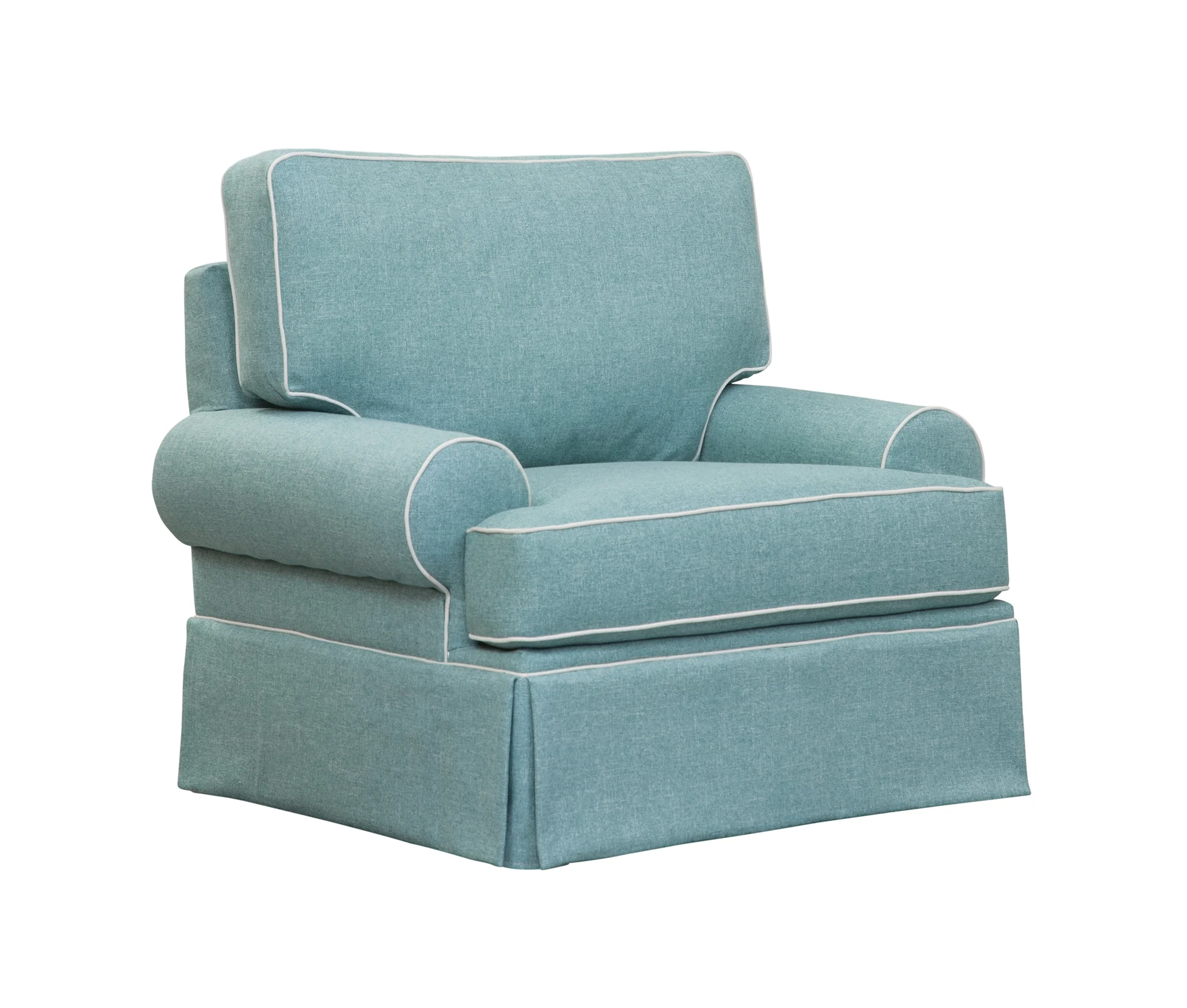 American Furniture Classics Model 8-030-S275A Coastal Aqua Series Upholstered Arm Chair