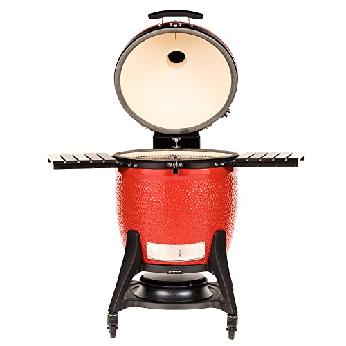 Kamado Joe Big Joe Series II 24-inch Ceramic Charcoal Grill and Smoker with Cart, Side Shelves