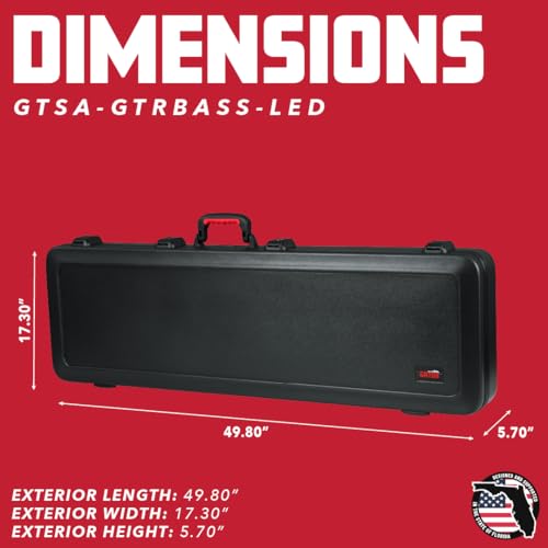 Gator Cases Molded Flight Case for Strat/Tele Style Electric Guitars with TSA Approved Locking Latch, (GTSA-GTRELEC)