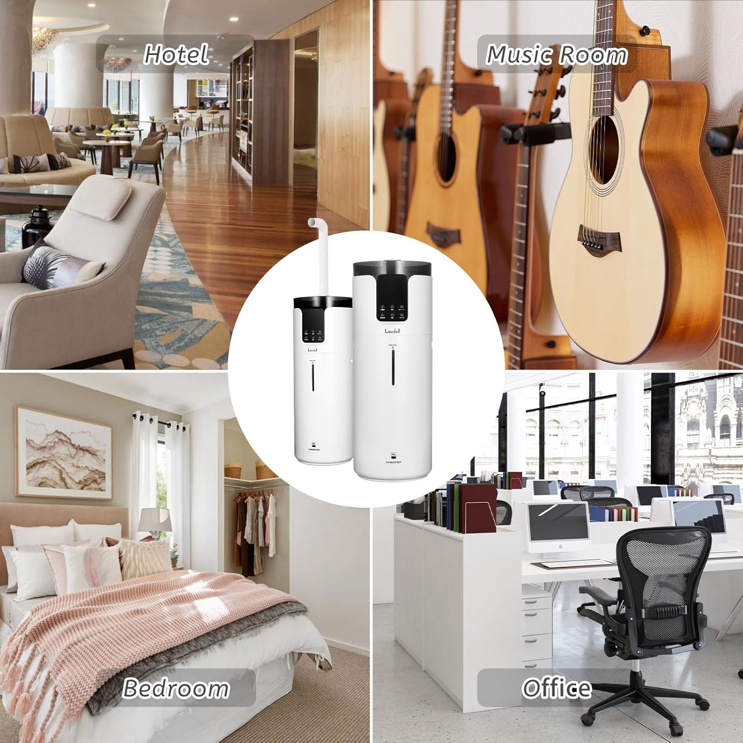 Humidifiers for Home, 16L/4.2Gal Whole house Humidifier 2000 sq.ft. Ultrasonic Cool Mist Large Room Humidifier with Extension Tube