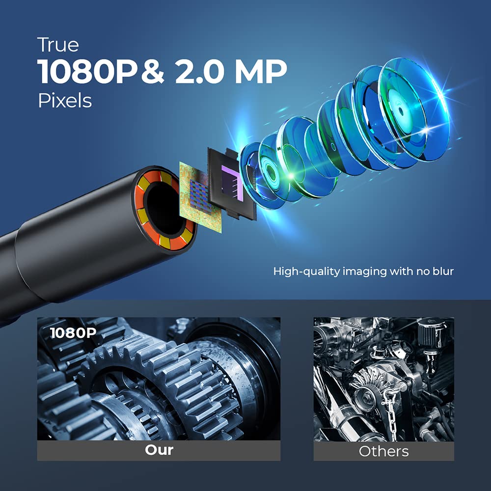 Borescope Inspection Camera with Light,Endoscope Camera USB Waterproof,Snake Camera for Plumbing