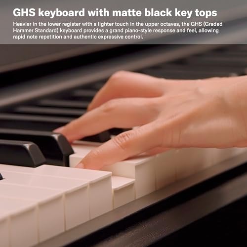 Yamaha Arius, 88-Key Weighted Action Digital Beginner and Intermediate Players, Dynamic Response, Grand Piano Sound, 3-Pedal Unit, Upright Design