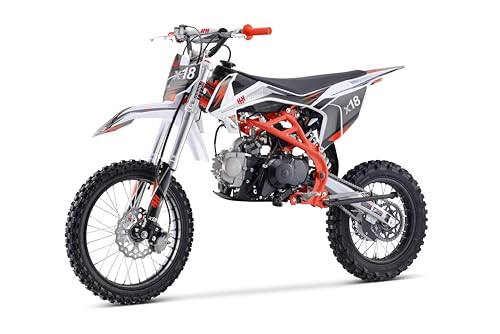 HHH 125cc Dirtbike X18 Dirt Bike DB X18 Racing DB18 Dirtbike 125cc 4 Speed Manual Clutch and Big Size Tires 17/14 inches