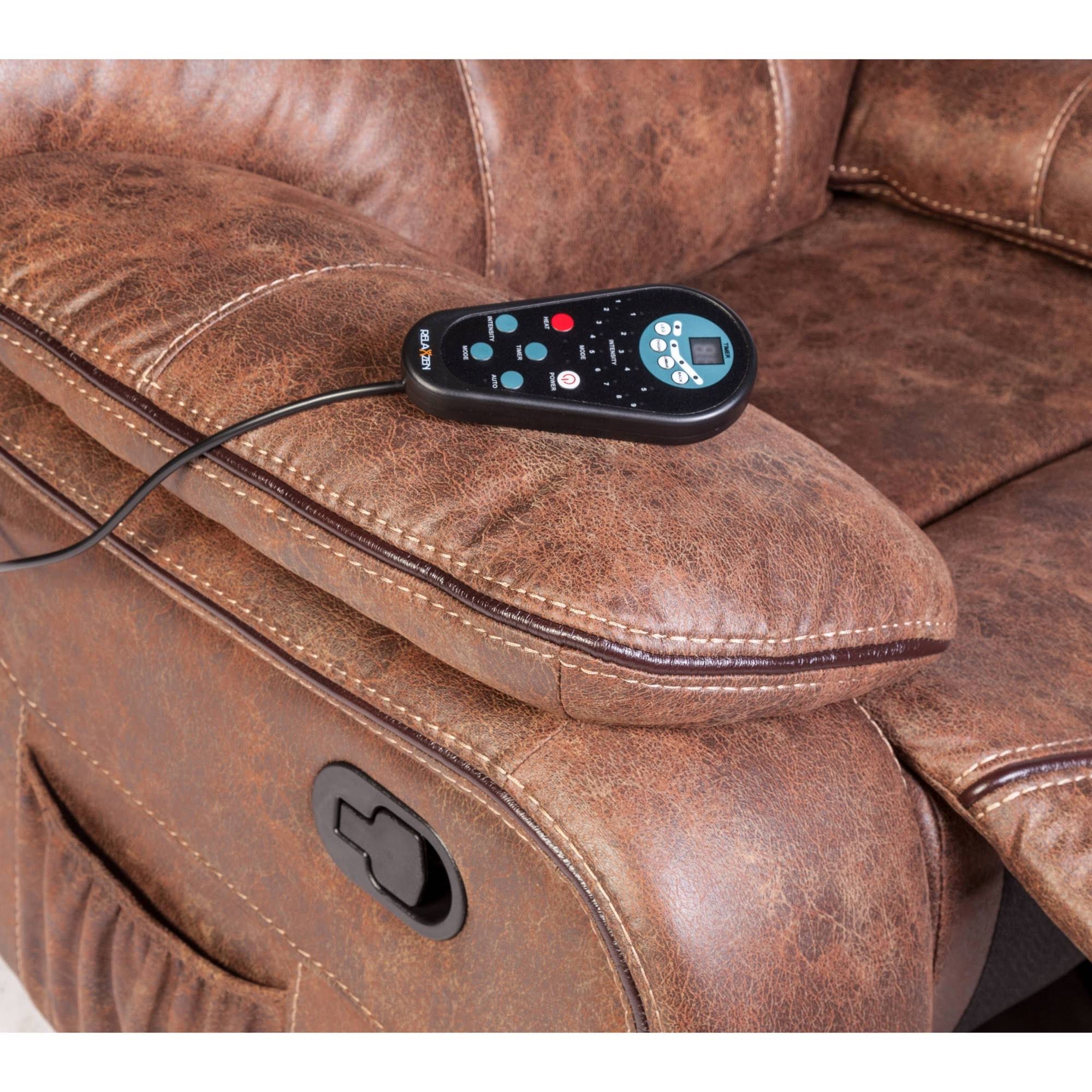 Relaxzen 60-7040M11 Wesson Massage Recliner, Brown
