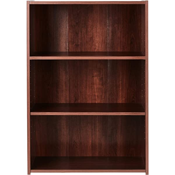 Sauder Beginnings 3-Shelf Bookcase, Brook Cherry finish