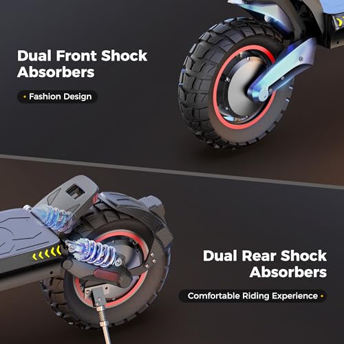 iScooter Electric Scooter, 40/43/50 Miles Long Range & 28/38 MPH Top Speed E Scooter