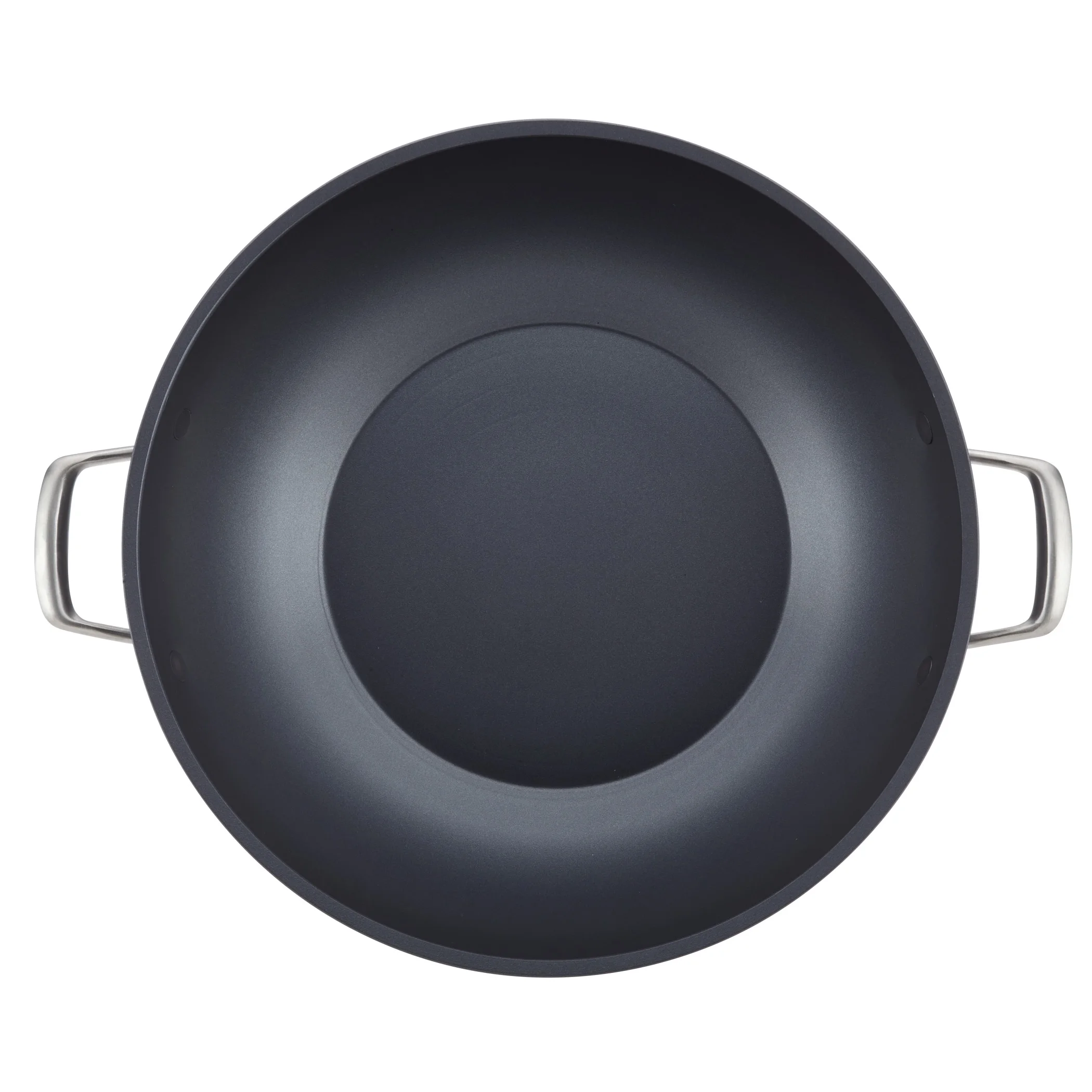 Anolon Accolade Forged Hard-Anodized Nonstick Wok with Lid, 13.5-Inch, Moonstone