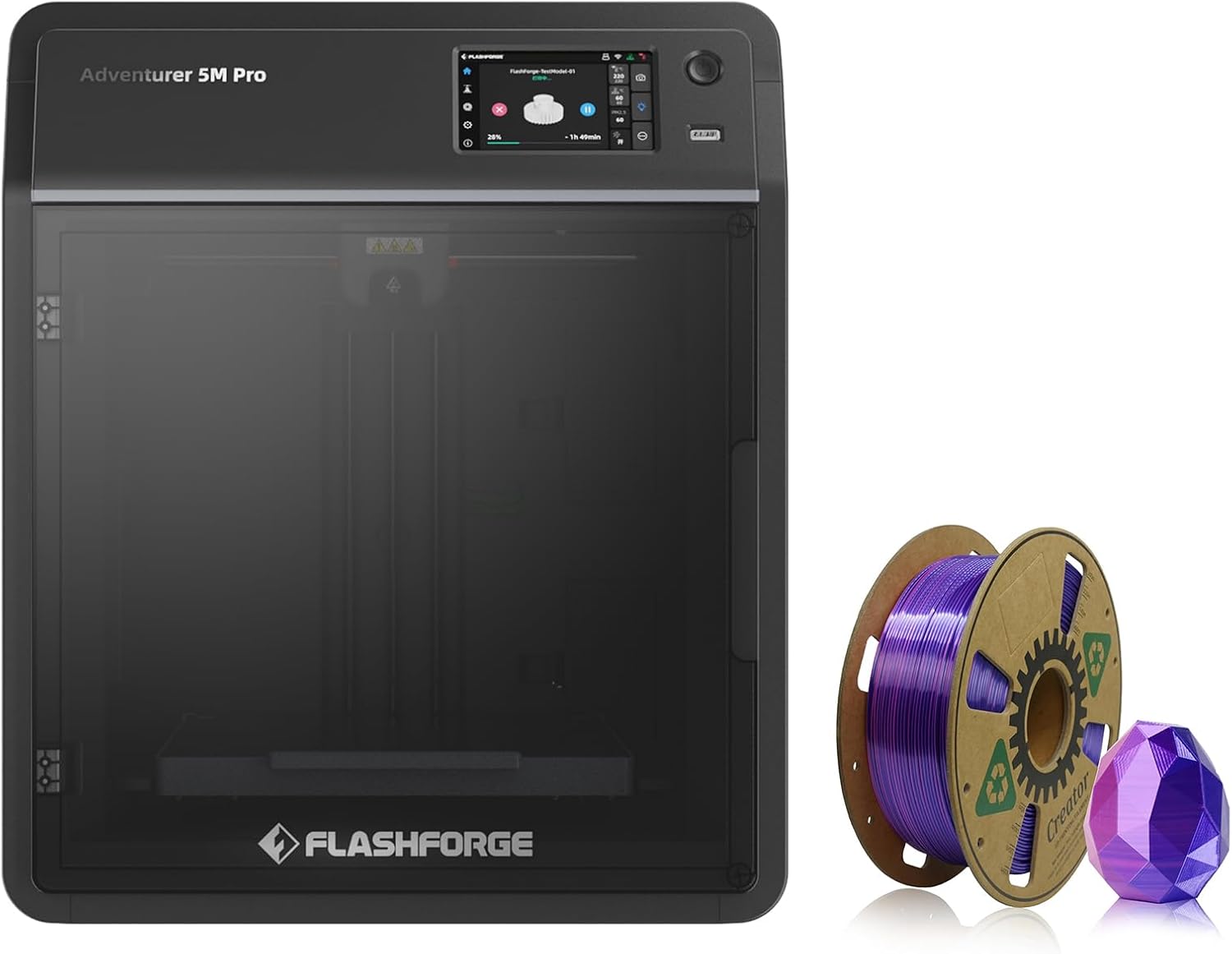 Flashforge Adventurer 5M Pro 3D Printer with 1KG Silk PLA Blue and Rose