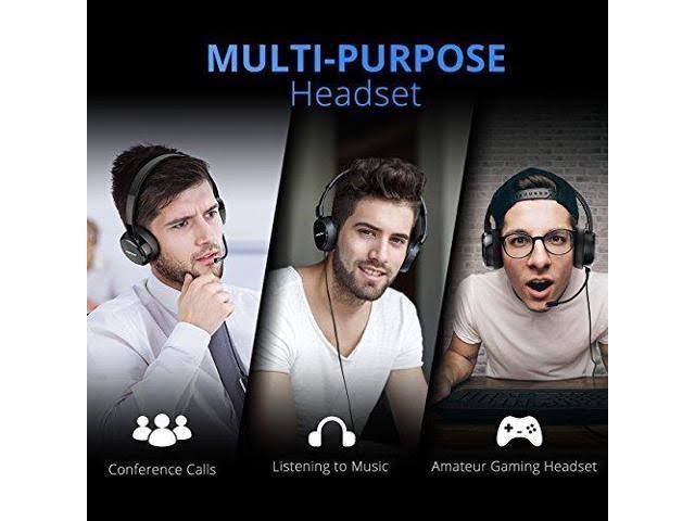 Mpow 071 USB Headset/ 3.5mm Computer Headset with Microphone Noise Cancelling, Lightweight PC