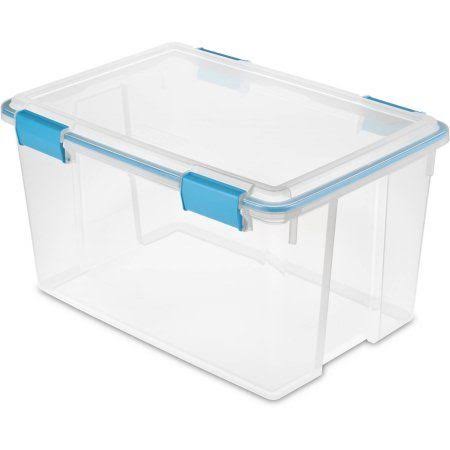Sterilite 54 qt Gasket Box, Blue Aquarium (Case of 4)