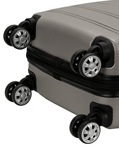 Rockland Melbourne Hardside Expandable Luggage with Spinner Wheels, 2TONENAVY, 2 Piece (20/28)