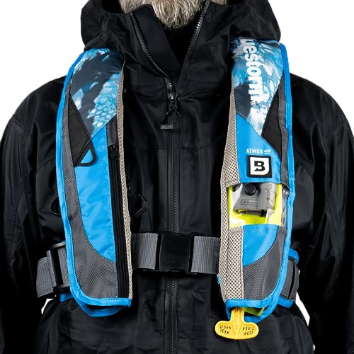 BLUESTORM Atmos 40 Automatic/Manual Inflatable PFD Life Jacket for Adults | US Coast Guard (USCG) Approved Life Vest