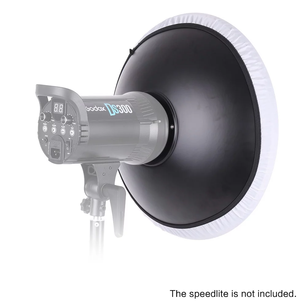 Andoer Studio Photography 41cm16 Inch Speedlite Strobe Diffuser Beauty Dish Lampshade Bowens Mount with Reflector Honeycomb Soft Cloth