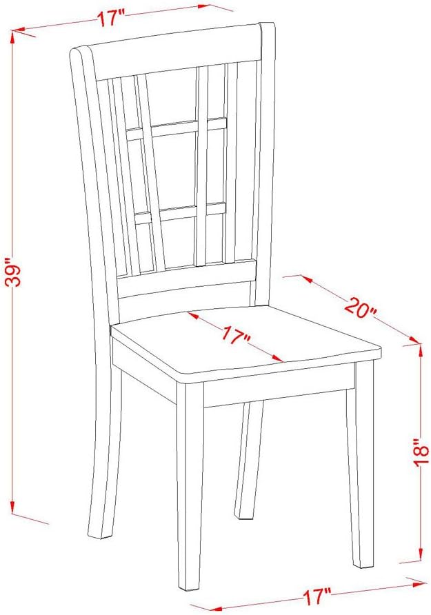 East West Furniture PLNI7-BCH-W 7 Piece Dining Set Consist of an Oval Dining Room Table with Butterfly Leaf and 6 Wood Seat Chairs, 42x78 Inch