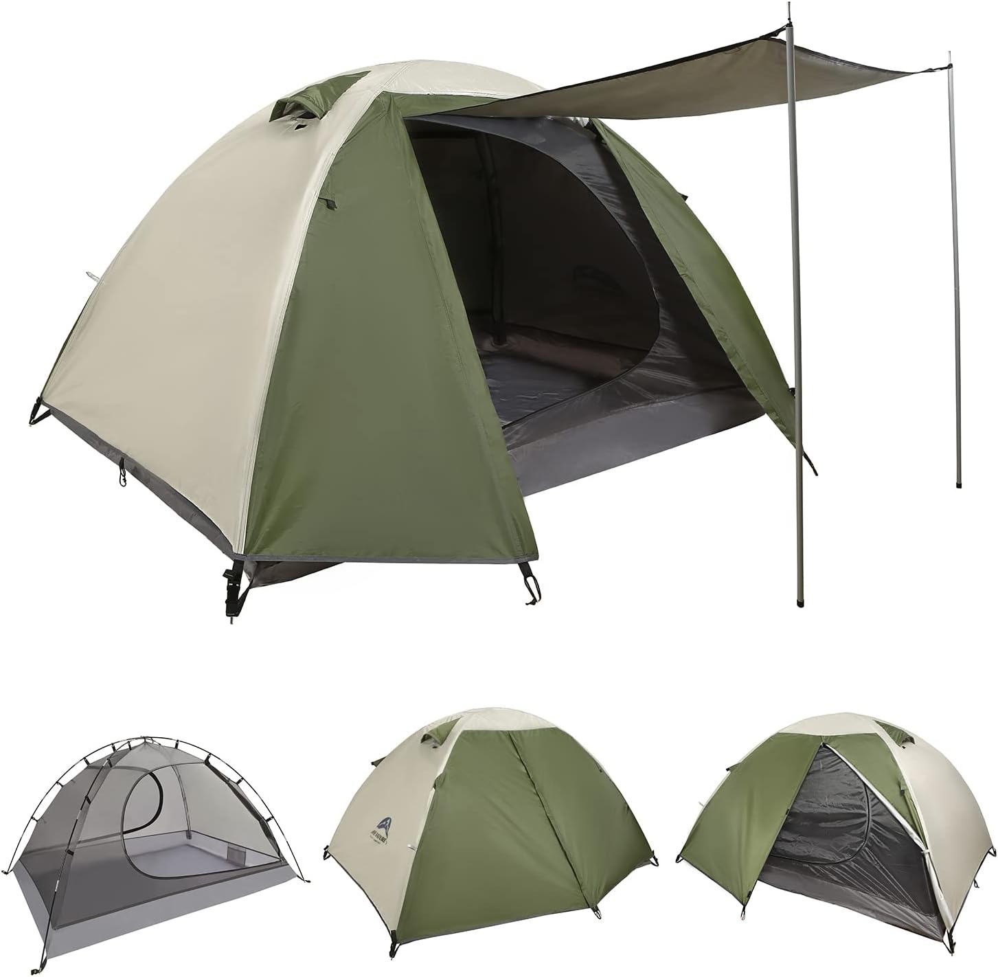 Lightweight Backpacking Tent,2 Person Ultralight Waterproof Double Layer Camping Tent Two Door Dome Camping Tent Easy Setup Tent for Family, Outdoor