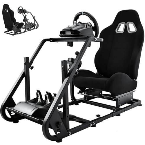 Dardoo G29 Racing Simulator Cockpit with Seat Fit for Logitech/Thrustmaster/Fanatec G25 G27 G923 T150,Steering Wheel Cockpit,Not Include Wheel