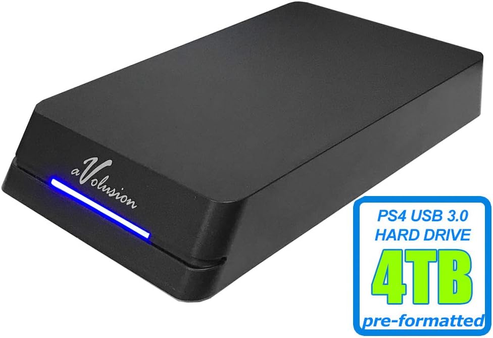 Avolusion HDDGear Pro 4TB (4000GB) 7200RPM 64MB Cache USB 3.0 External Gaming Hard Drive (Designed for PS4 Pro, Slim, Original)
