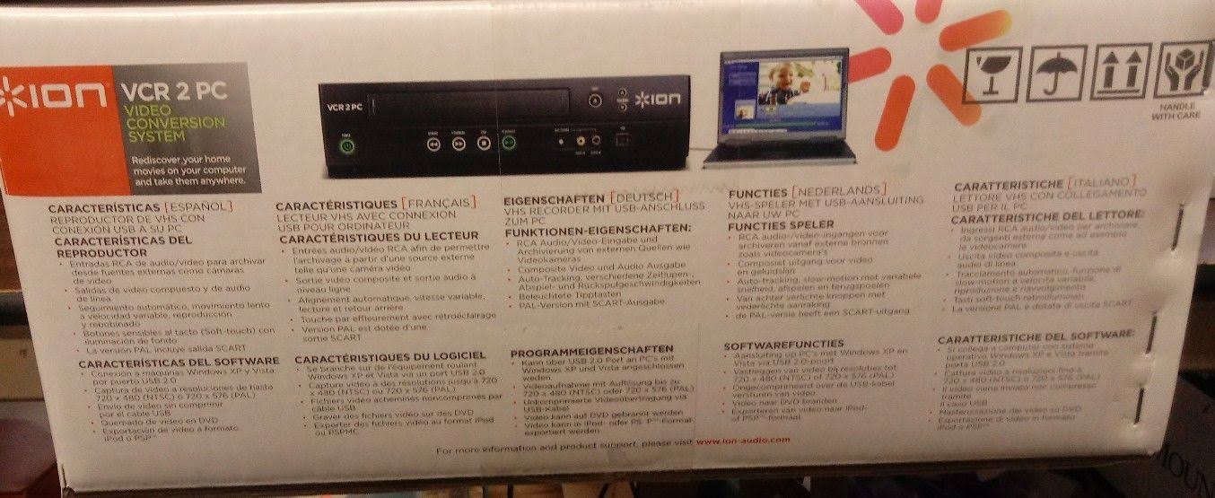 ION VCR 2 PC Video Cassette Player