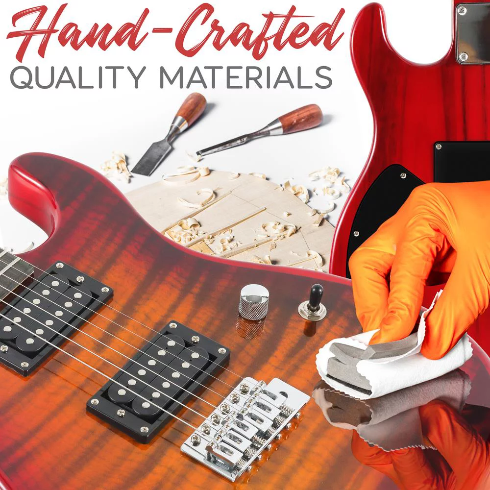 Pyle Beginner Electric Guitar Kit with Amp - Starter Kit Full Size 39" Instrument Package with Humbucker Pickups. - Curated Treasures Market
