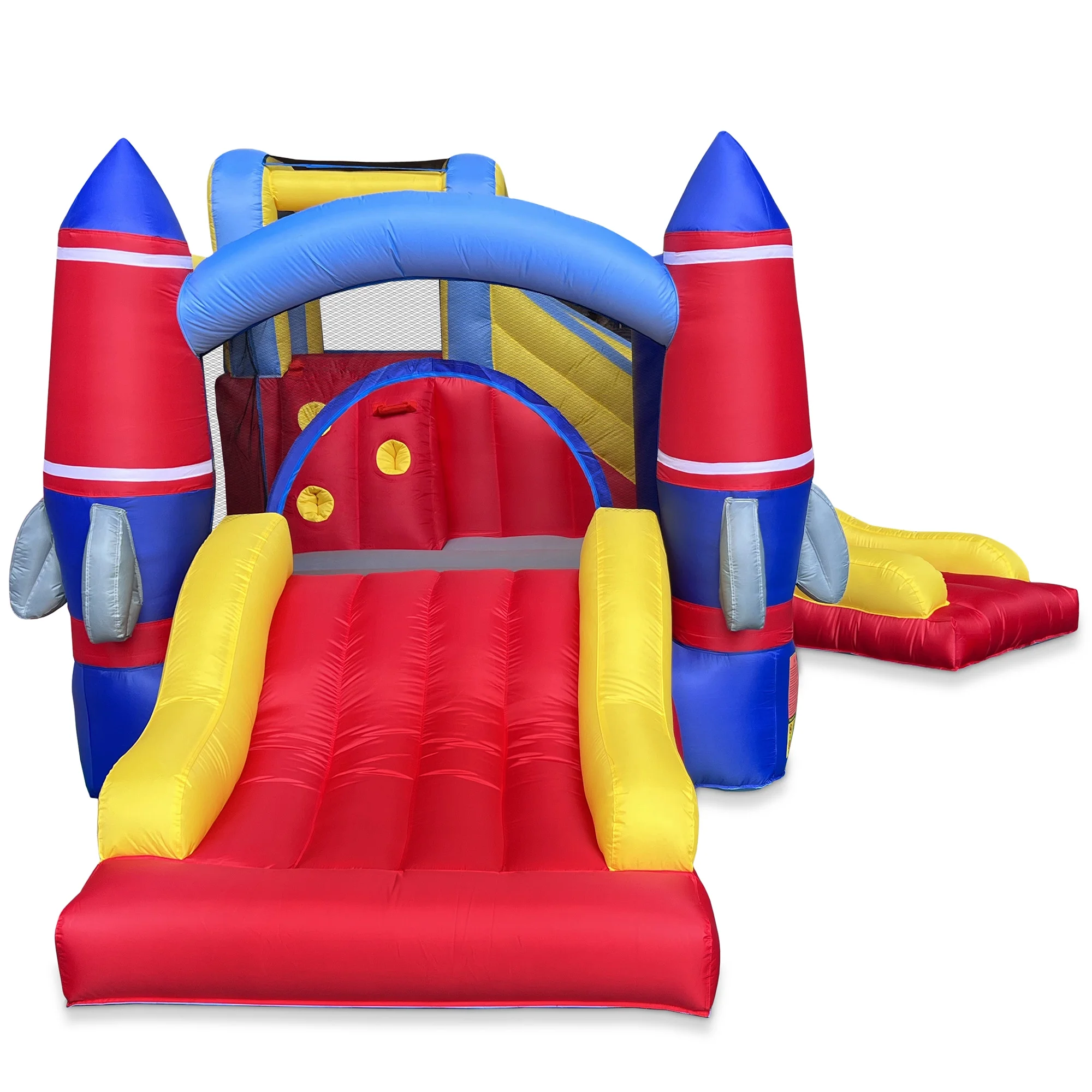 Cloud 9 Rocket Bounce House with Blower & Two Slides - Inflatable Bouncer for Kids