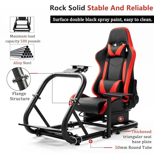 Marada Racing Sim Cockpit Stand with comfortable Seat Fit for Logitech/Fanatec/Thrustmaster G27 G923 G920