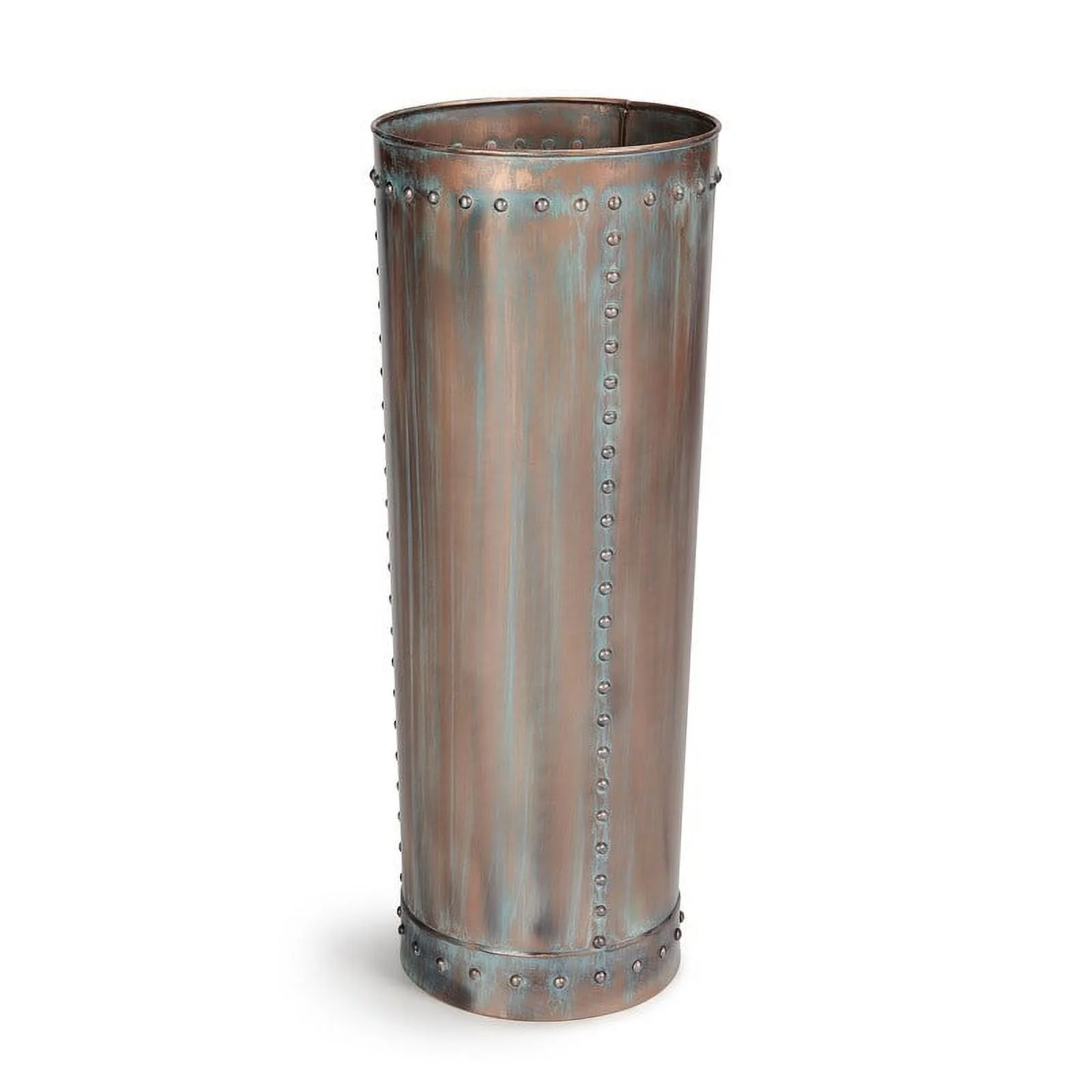 Good Directions Unique Tall Riveted Bronze Indoor/Outdoor Planter Bronze