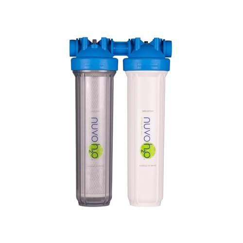 NuvoH2O Manor Duo Whole House Water Softener and Filtration System - Smart Home Appliances