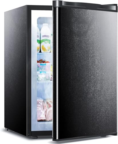 3.0 Cu.ft Upright Freezer, Small Mini Freezer with Adjustable Thermostat, Removable Shelves, Reversible Single Door, for Bedroom/Home/Dorms/Apartment