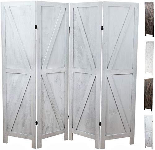 Premium Home Room Divider and Folding Privacy Screens for Partition, Wall dividers, Room Separator, Temporary Wall, Rustic Barnwood (Barnwood X)