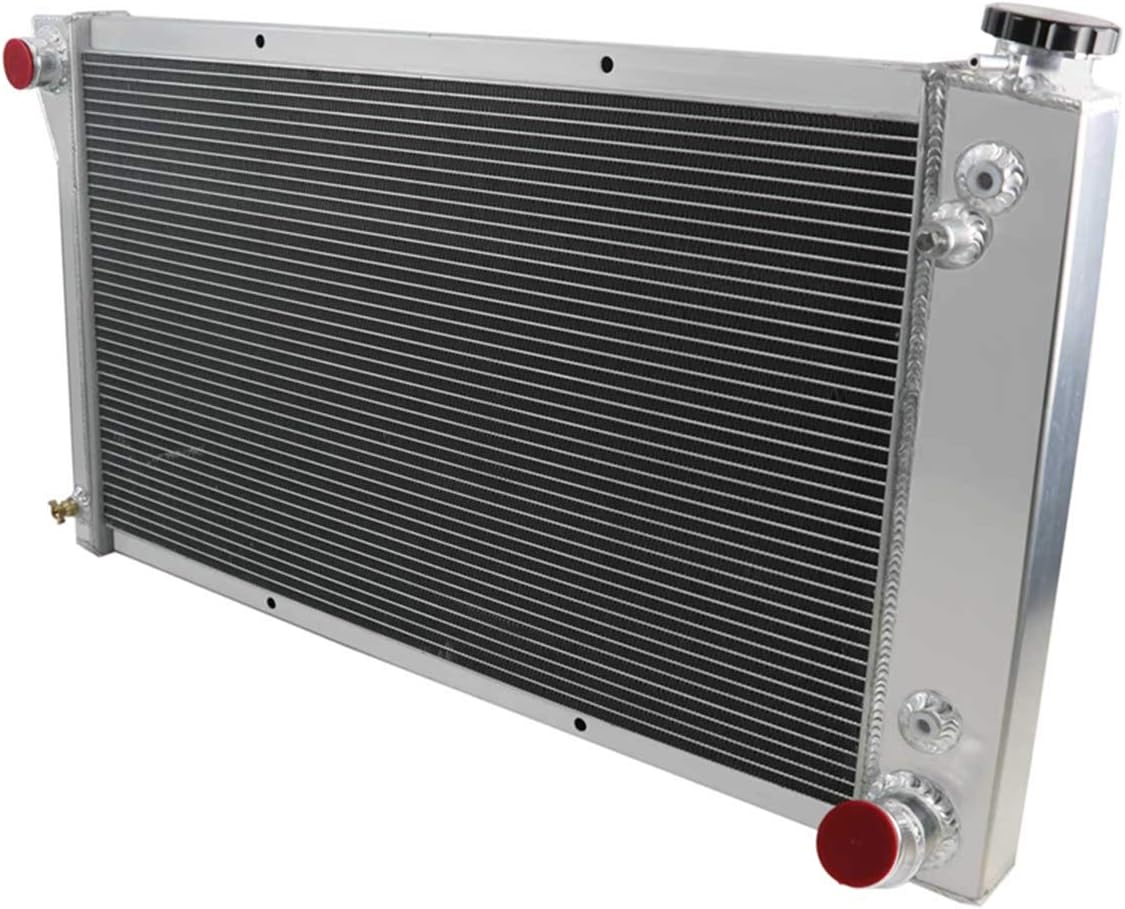 OzCoolingParts 4 Row Aluminum Radiator + 2 x 12" Fan w/Shroud for 1967-1972 68 69 70 71 Chevy C10 C20 K10 K20 K30 Pickup Trucks and GMC More Models