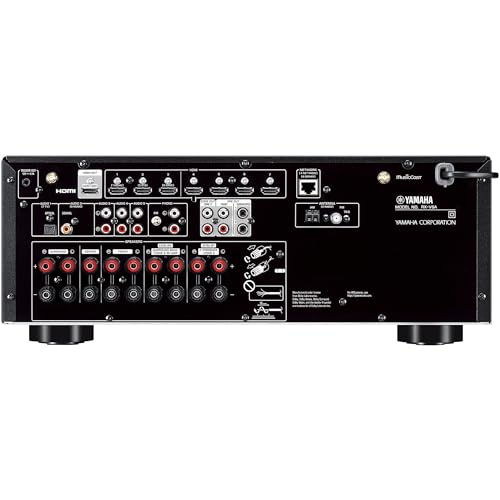 Yamaha RX-V6A 7.2-Channel Surround Sound Network AV Receiver with MusicCast Built-in Wi-Fi and Bluetooth Streaming Home Theater System Bundle with