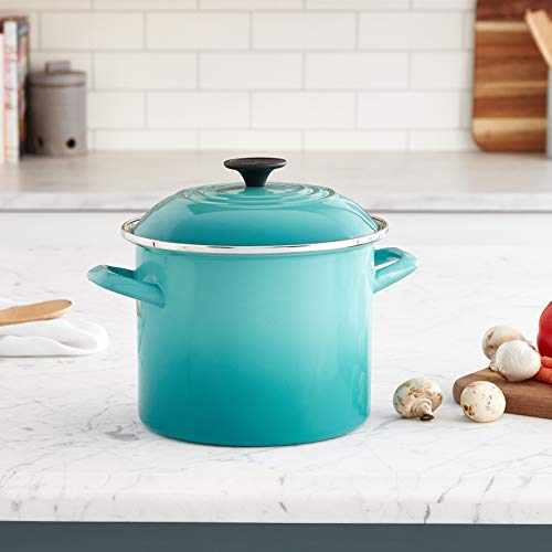 Le Creuset Enamel on Steel Stockpot, 10 qt., Olive