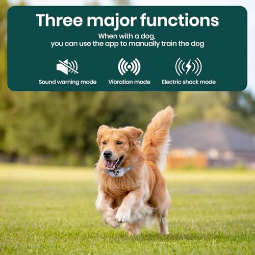 2-in-1 Bluetooth GPS Electronic Fence, Wireless Training Collar- No Subscription Required, Create Your Own Wireless Fence for Dogs