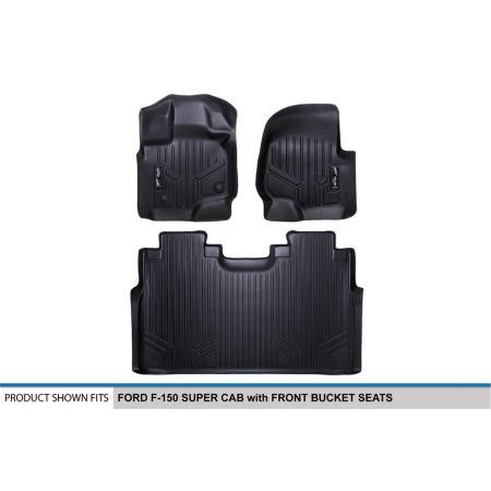 MAXLINER Maxfloormat Floor Mats for F-150 SuperCab with Front Bucket SEATS Black F150